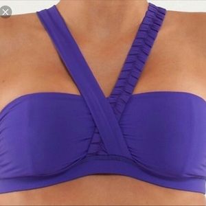 Purple Lululemon Cross Neck Strap Bra
